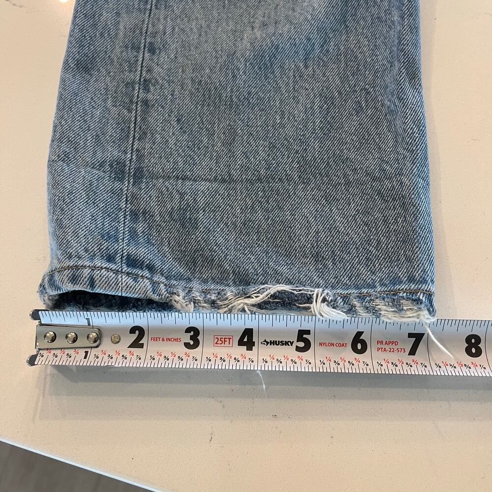 Agolde 90's Mid Rise Loose Fit Straight Leg Jeans Distressed Size 27‎ - Picture 11 of 11
